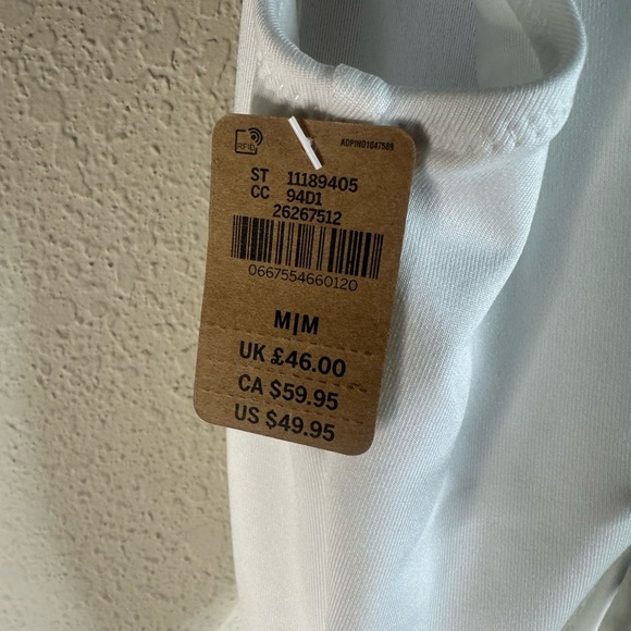 Victoria's Secret Pink Ruched Front One Piece Swimsuit White NWT size Medium - Picture 6 of 6